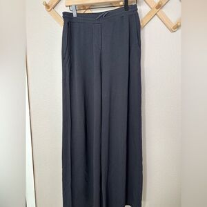 Cuyana Navy Blue Wide Leg Lounge Pants Drawstring Sz S